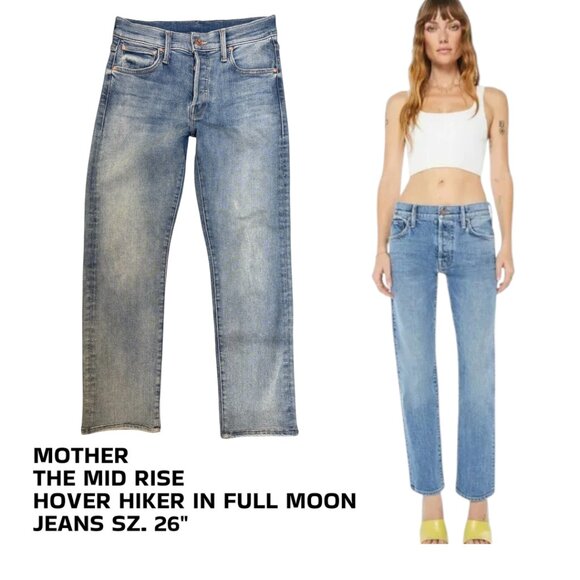 MOTHER MID RISE THE HIKER IN FULL MOON JEANS SZ. 26" - Picture 1 of 6